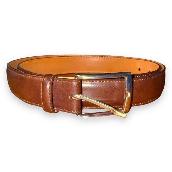 Martin Dingman Countrywear Brown Coachman Leather  Belt Size 42 - Picture 1 of 6